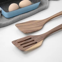 teak wood shovel solid wood non stick pan dedicated spatula wooden spatula slotted turner kitchen tools