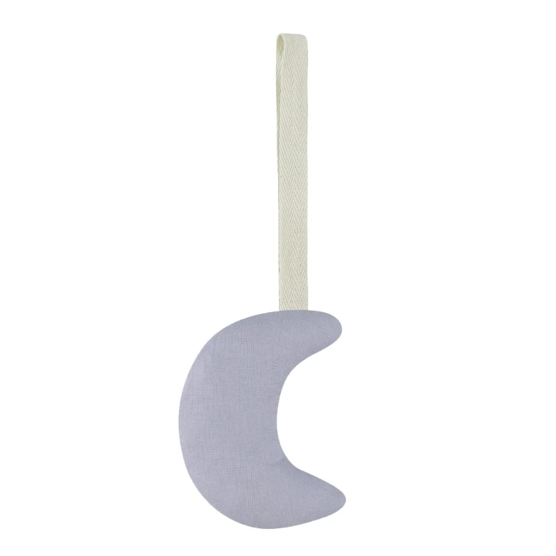 

Baby Pacifier Clip Chain Pendant Soft Cotton Moon-shape Soother Holder Decor Dummy Nipple Hanging Ornament for Newborn Infants