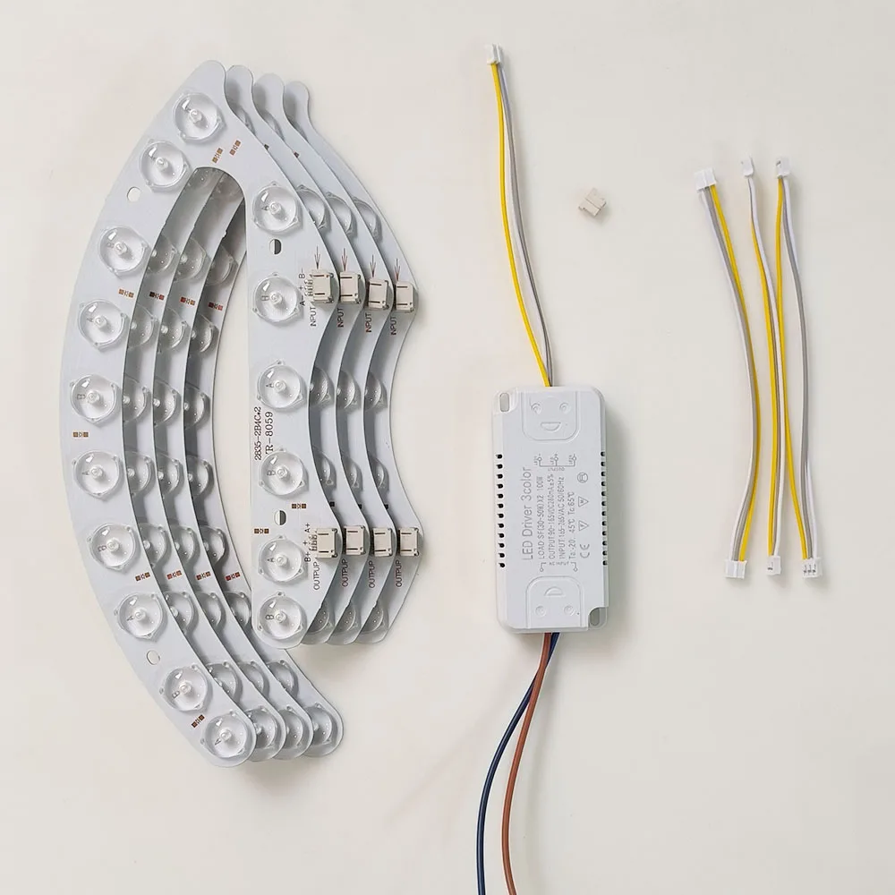 

Светодиодный модуль, подкова, три цвета, светодиодная лампа, 220 В, потолочные светильники, круглая доска для помещения, замена потолочного светильника в помещении