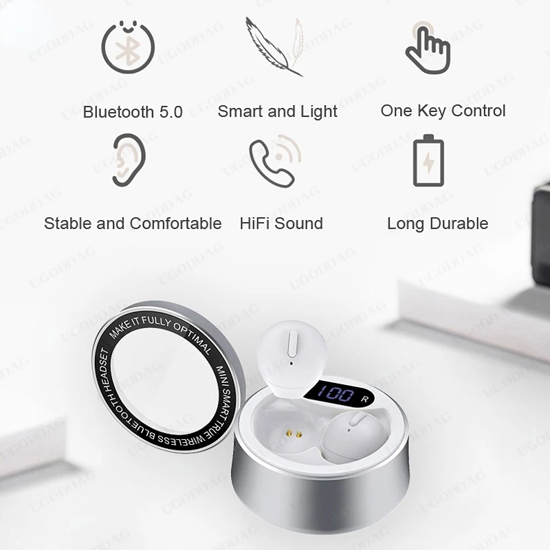 Скрытые маленькие наушники Bluetooth миниатюрные невидимые беспроводные