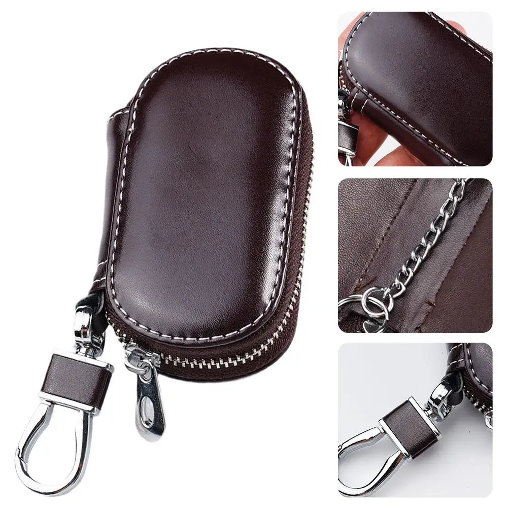 

PU Leather Key Case For Car Key Wallets Key Holder Housekeeper Key Organizer Keychain Cover Zipper Key Case Bags Car Access F7G8