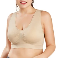 3pcslot seamless bra with pads plus size bras for women active bra wireless brassiere push up big size basic vest top 5xl 6xl
