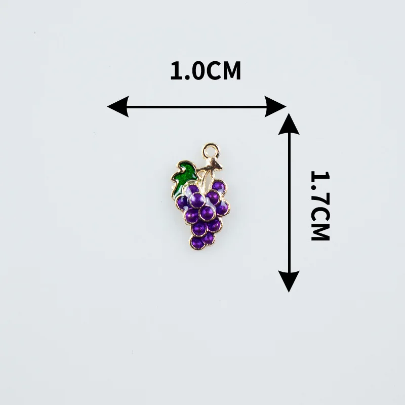

10Pcs Gold Plated Enamel Grapey Charm Pendant for Jewelry Making Bracelet Necklace Earrings DIY Handmade Craft
