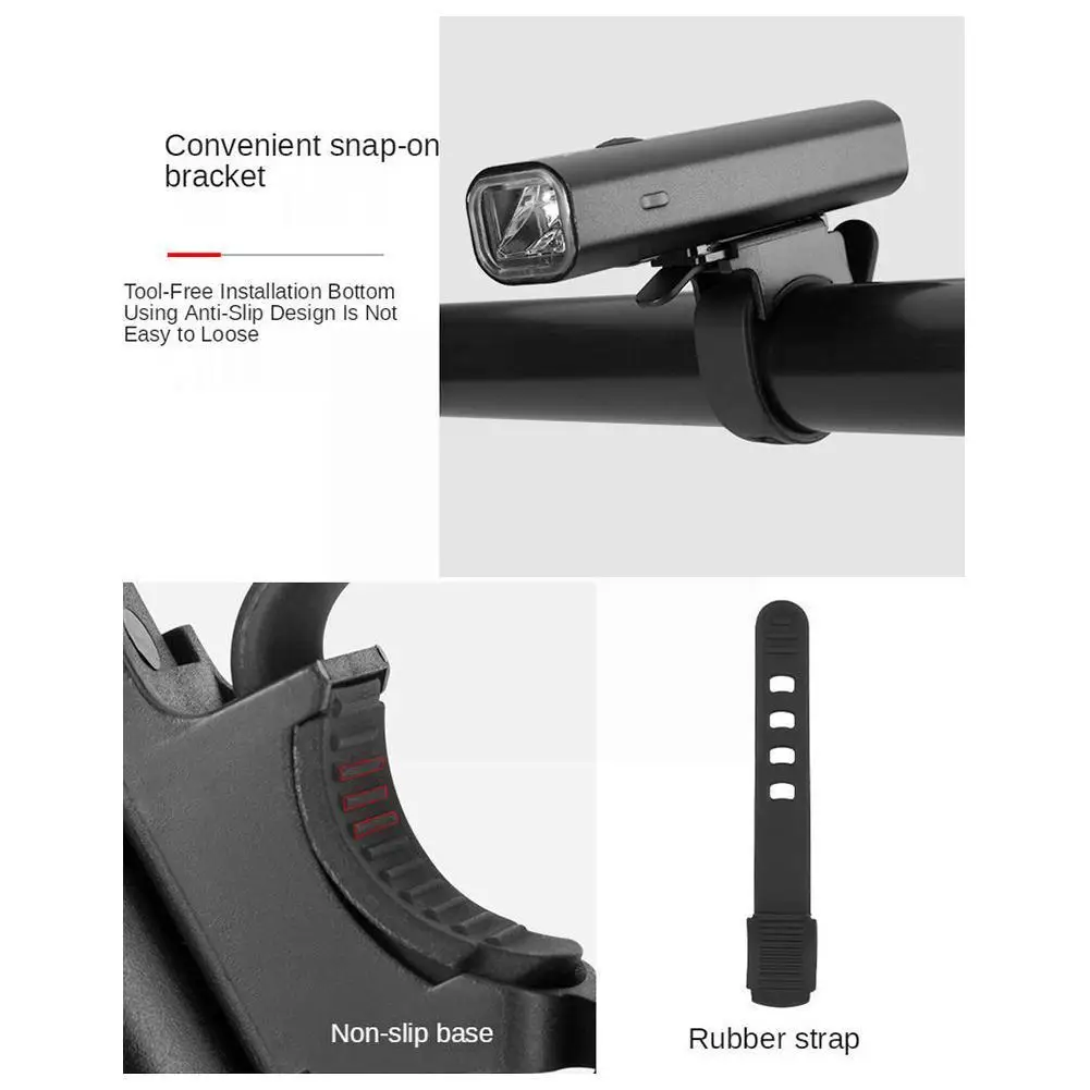 

Rockbros - Bicycle Handlebar Front Light, Usb Rechargeable Light Biking Light Mountain 5 Safety Tail Flashlight, Modes T0i8