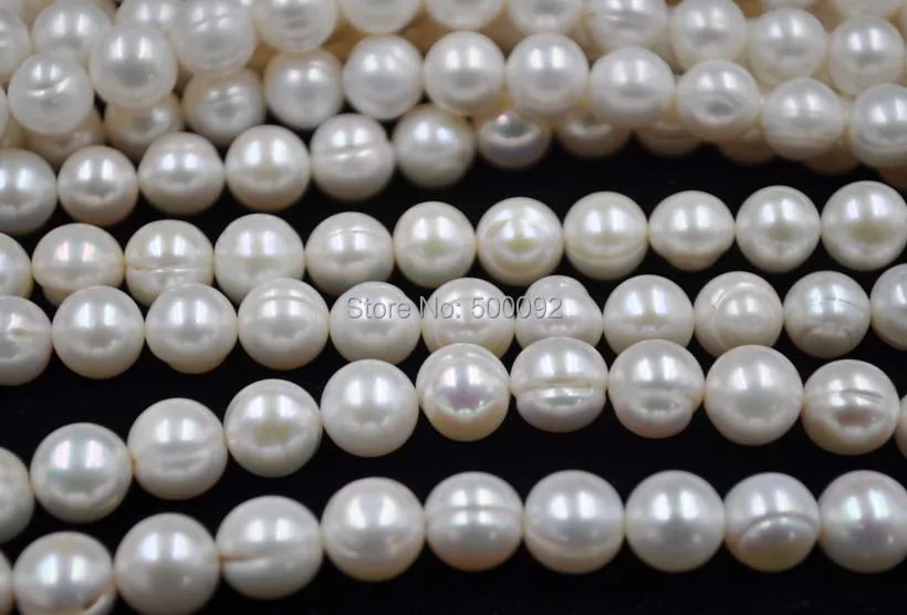 

wholesale 5 X strands 11mm near round freshwater white pearl strands