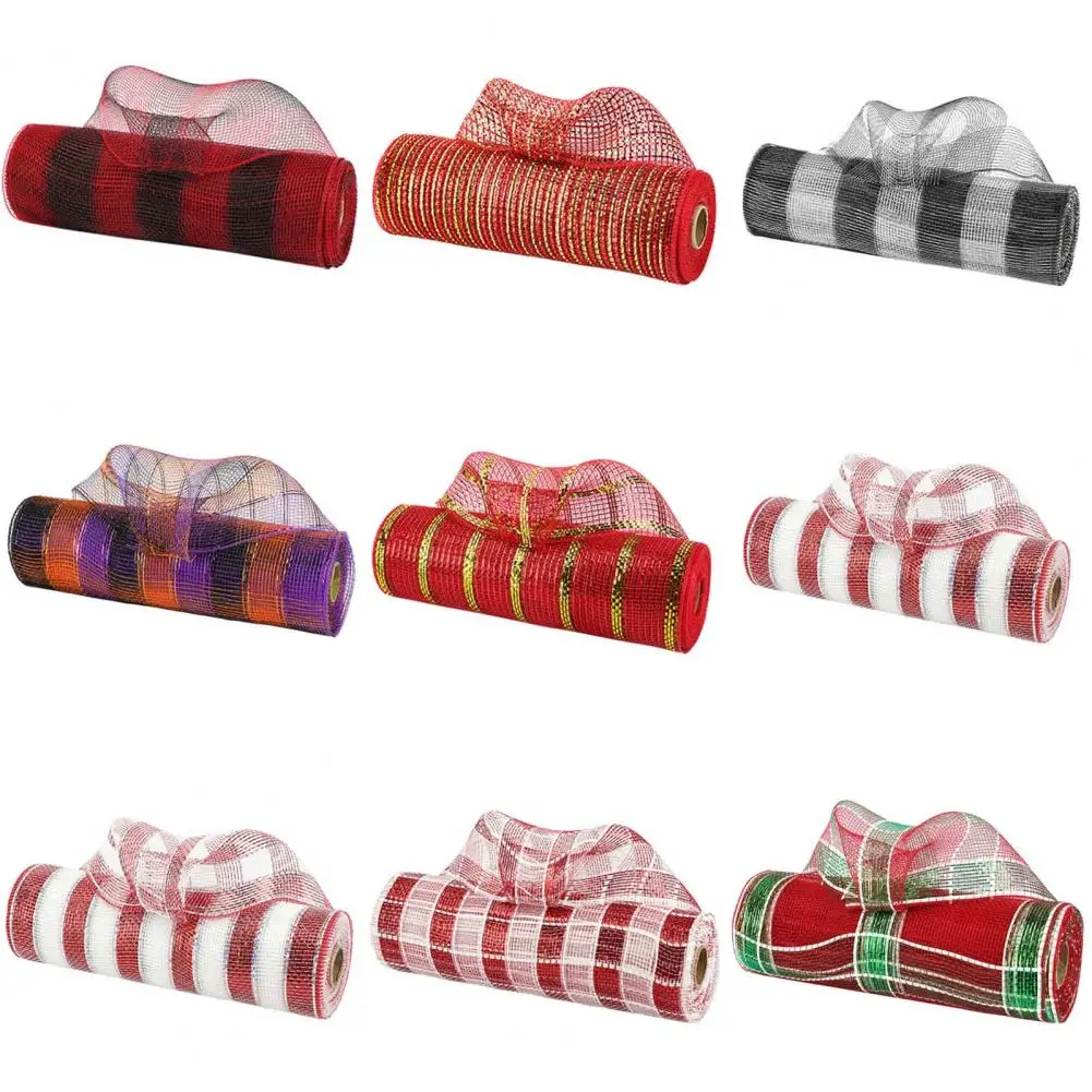 

Holiday Ribbon Decorative Ribbon for Christmas Fine Workmanship Glitter Mesh Ribbon Festive Decorations for Christmas Weddings