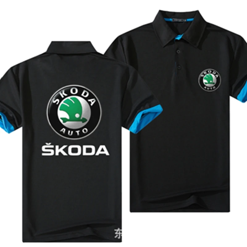 

2022 SKODA logo t - shirt hommes coton manches courtes t-hemd hommes loisirs été atembarer solide