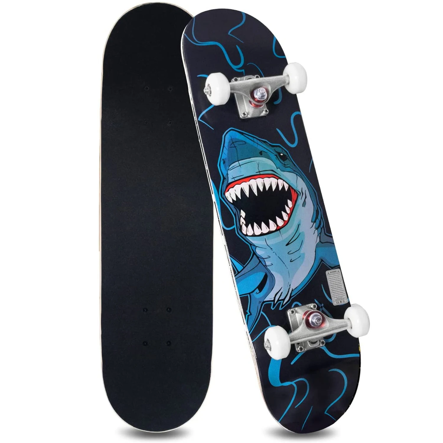 

Nattork Skateboard Beginner Skateboards 31Inch Complete Skateboard 9 Layer Canadian Maple Double Kick Deck Concave Cruiser Trick