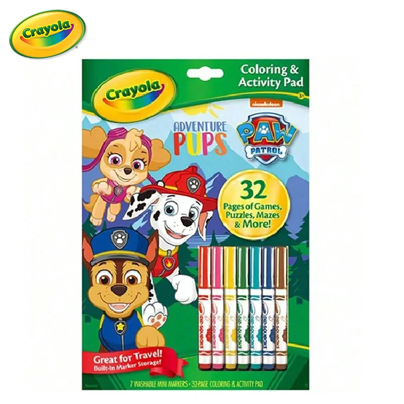 Краситель Crayola из м/ф Щенячий патруль 32 страницы и 7 маркеров