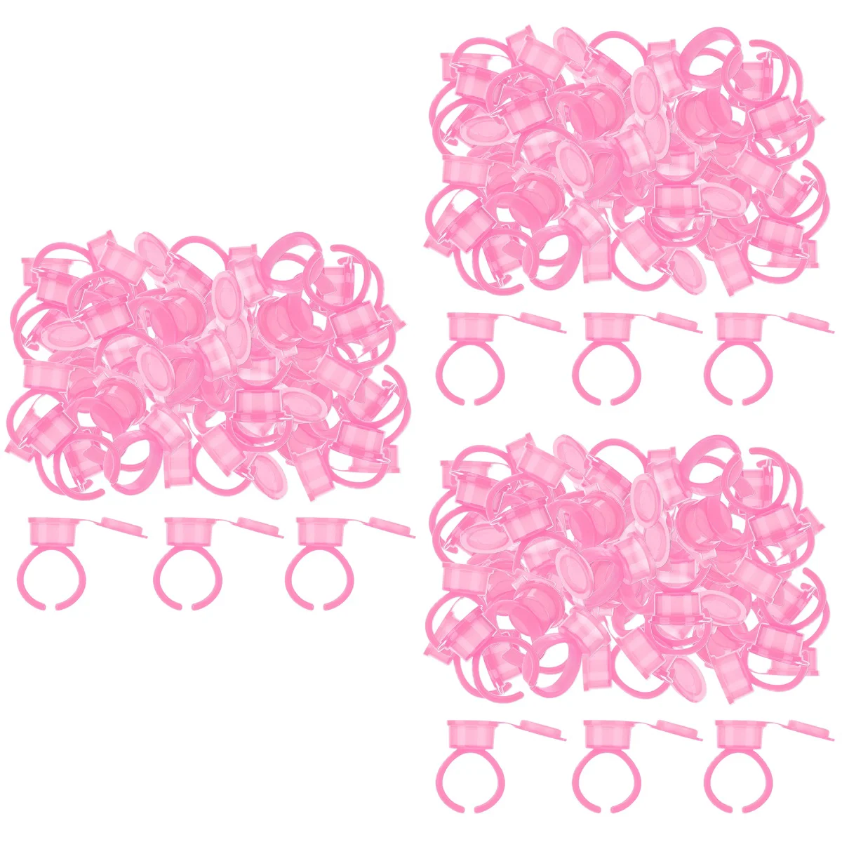 

150 Eyelashes Glue Holder Lash Glue Ring Eyelash Dresser Supplies