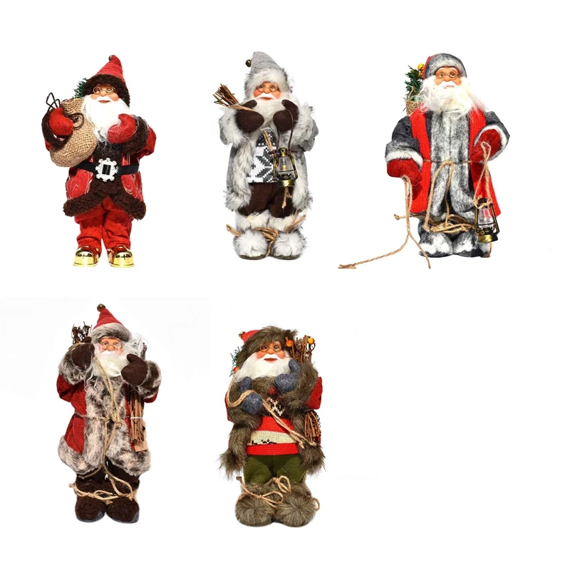 

New Year Christmas Decorations For Home Height 30Cm Santa Claus Doll Children's Gifts Window Ornaments Navidad