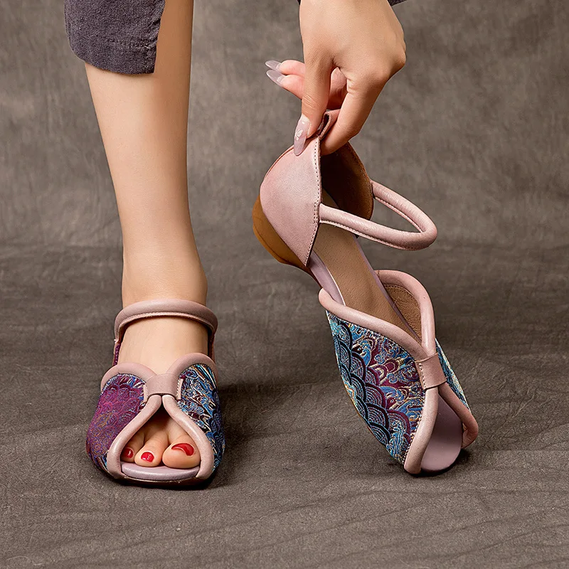 Босоножки женские из натуральной воловьей кожи на платформе 2 5 см