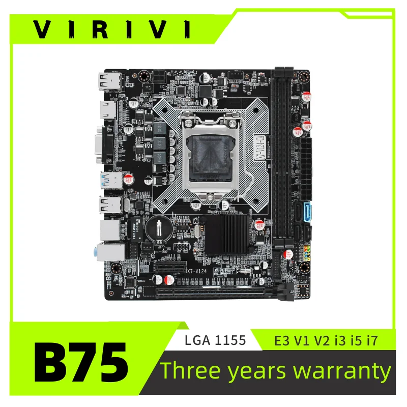 

VIRIVI LGA1155 B75 M-ATX DDR3 For Intel B75 32GB Desktop Mainboard USB3 SATA3 E3 V1 V2 i3 i5 i7