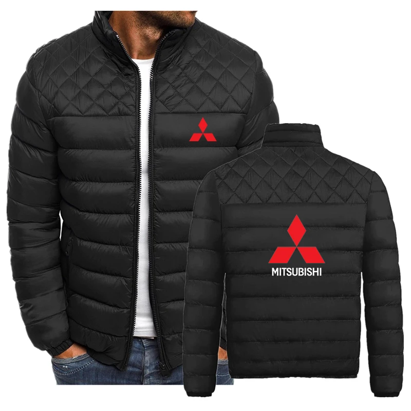 

2022 Winter new mitsubishi male cotton padded jacket simple and elegant ling grid cotton padded male jacket m