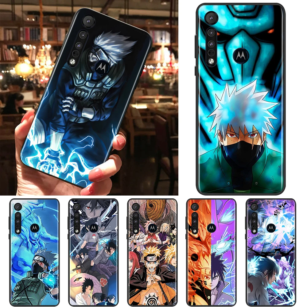 

Hot Anime Naruto Boy For Motorola Moto G9 G8 E20 E7 E6 One Marco Hyper Fusion Power Lite Edge Plus Black Phone Case Capa Cover
