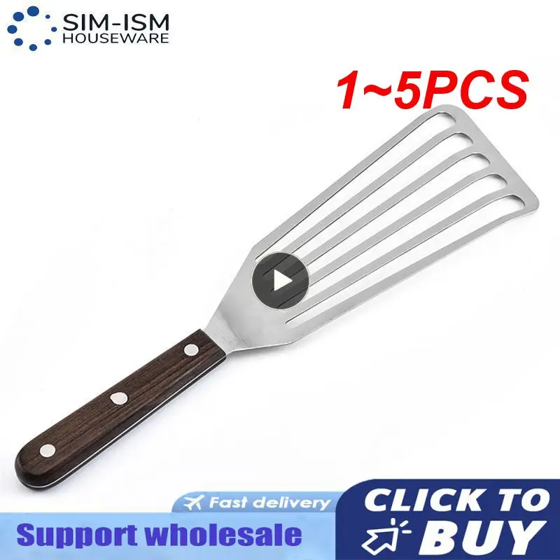 

1~5PCS France Set of 2 Small+Large Stainless Steel Slotted Turner, 3 by 11-Inch +13-1/2-Inch