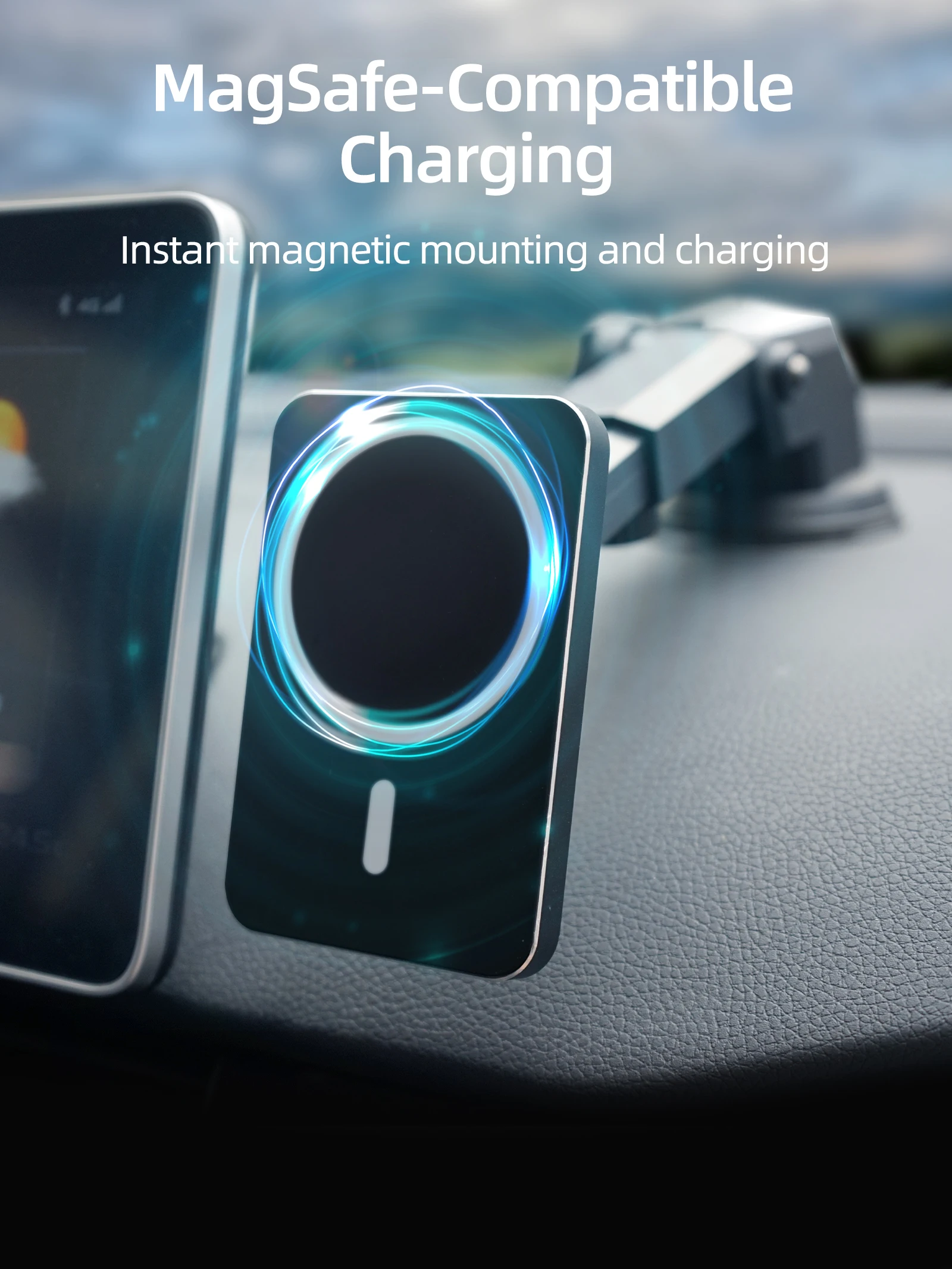 Kup JMUYTOP Magnetyczny Uchwyt Samochodowy Na Telefon 15W Bezprzewodowa ładowarka Samochodowa Stabilna Deska Rozdzielcza Air Vent Wsparcie Dla IPhone 12 13 14 Series