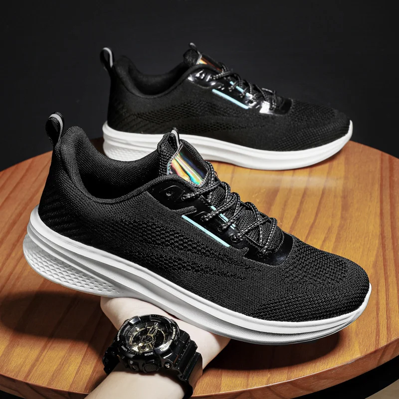 

Sneakers Men 2022 New Breathable Stretch Fabric Comfortable Running Sport Shoes Big Size 47 48 Lightweight Men Shoes