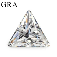 10pcs 0 03ct to 0 2ct moissanite loose gemstones triangle cut d color vvs1 certified diamond test lab grown stones fine jewelry