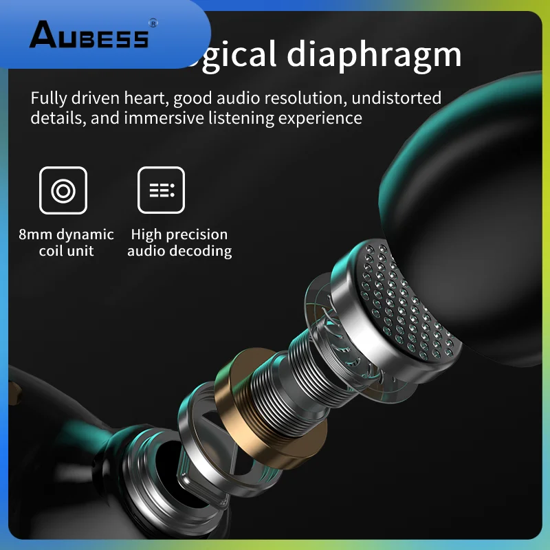 

With Mic Sport Headset Portable 5.2 Wireless Earphone Noise Reduction Tws Headphones With Charging Box For Gaming