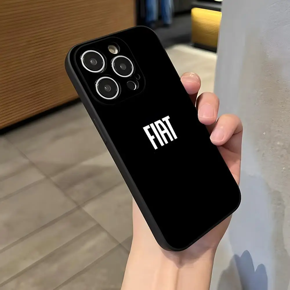 Фото Чехол для телефона с логотипом F-FIAT для iPhone 17 Pro Max, 16, 15, 14 Pro Max, 13, 11, X, Xs, Xr, 8, 7 Plus, силиконовый чехол №1