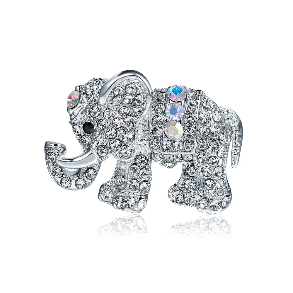 

Rhinestone Cute Elephant Brooches For Women Banquet Office Causal Animal Brooch Pins Jewelry Accessories Gifts