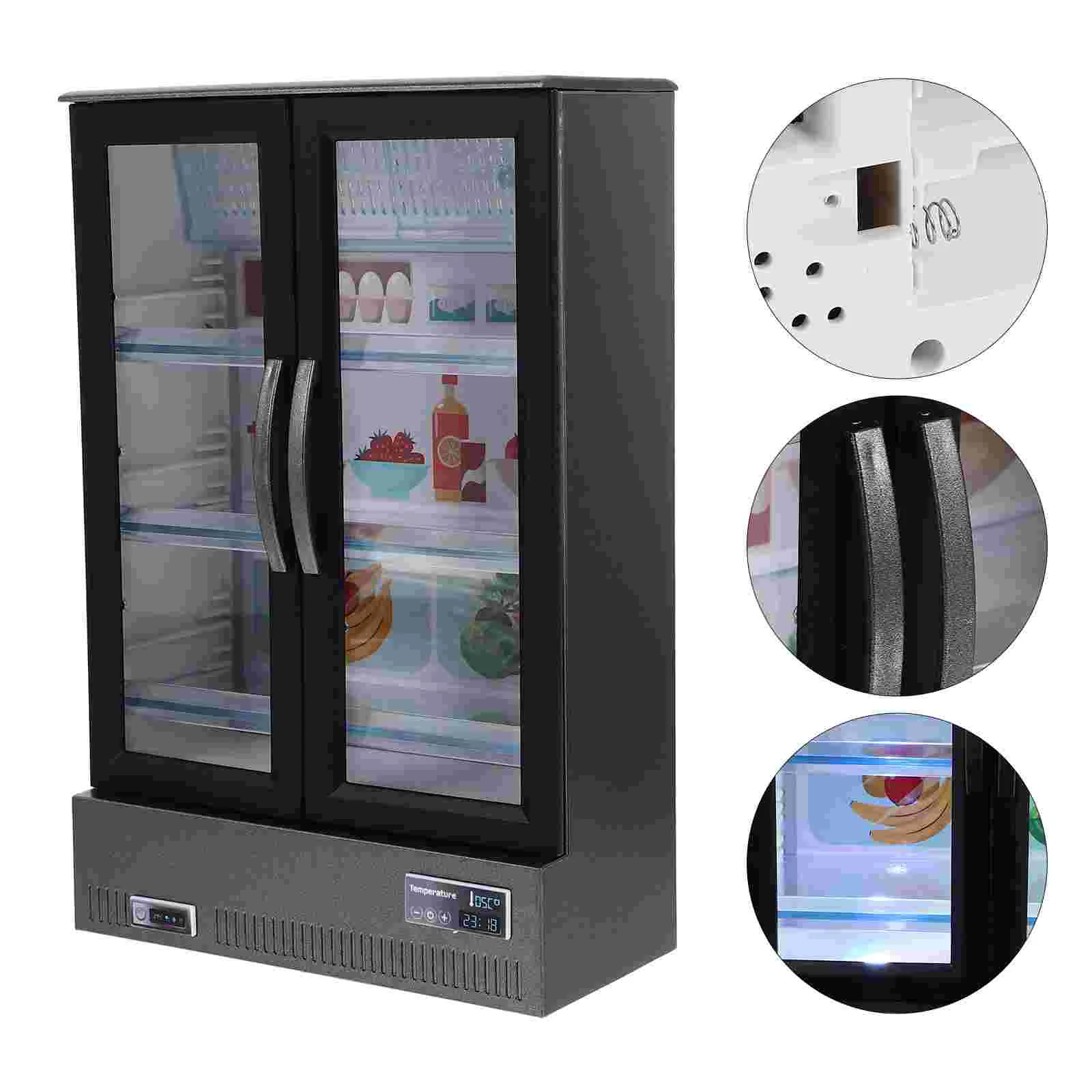 

Miniature Toy Furniture Kitchen Miniatures Plastic Play Fridge Dolls House Freezer