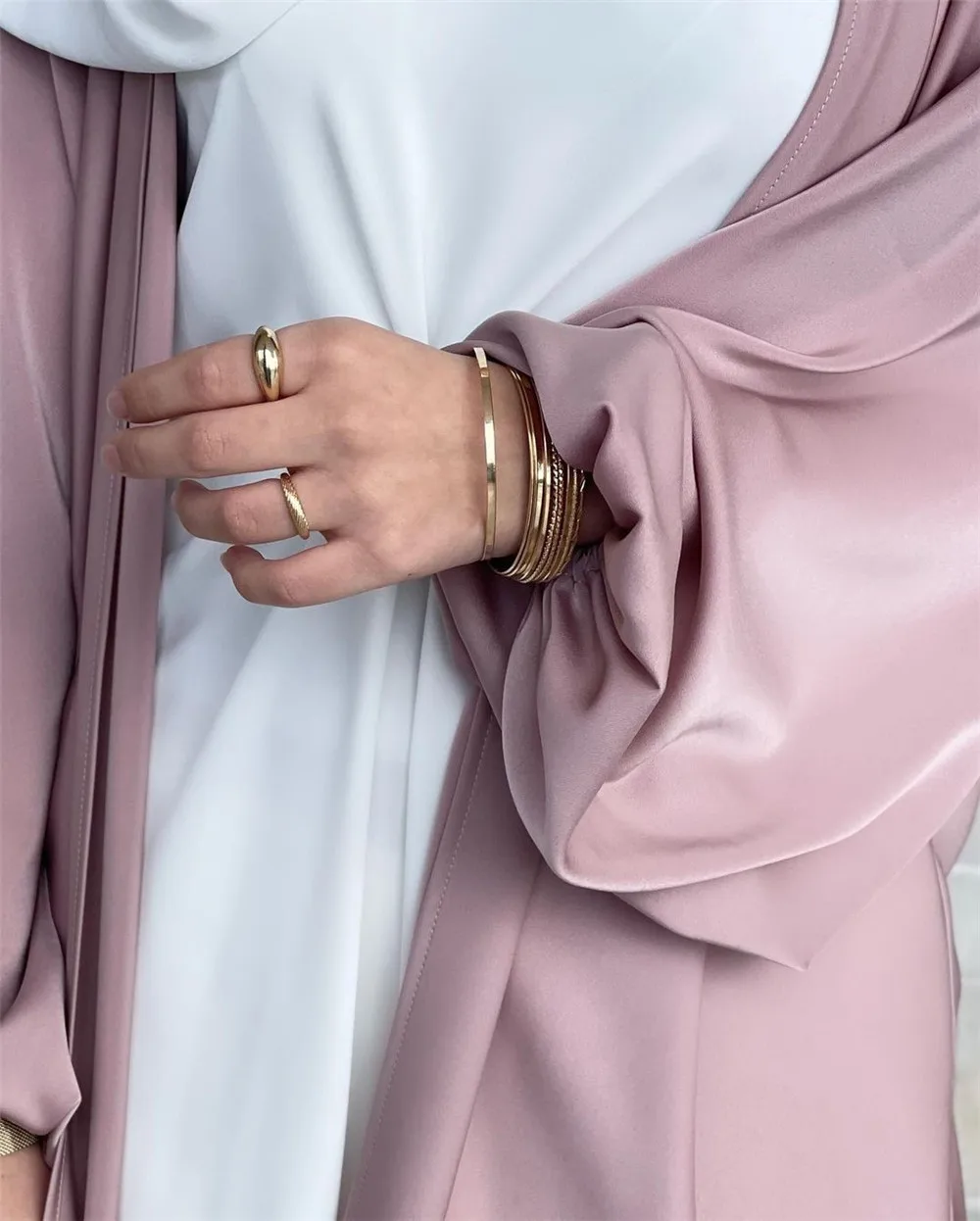 Ramadan cloth Open Abaya For Women Arabic Long Dress 2022 Fashion Muslim Eid Prayer Islamic Elegant
