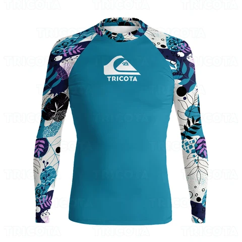 Трикотажная Мужская рубашка для серфинга, с длинными рукавами и защитой от Медузы