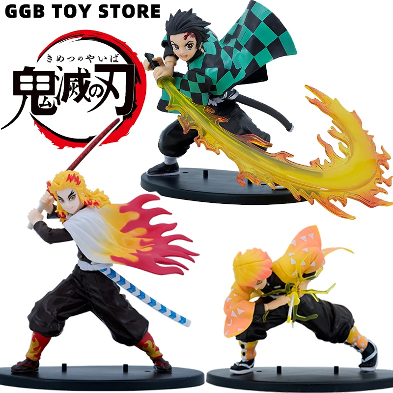 

Лидер продаж, аниме фигурка рассекающего демонов, Tanjirou Agatsuma Zenitsu Kyoujurou, аниме модель, экшн-фигурка из ПВХ, коллекционная игрушка для детей, подарок
