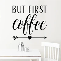 but first coffee wall decals family picture country cafe kichen breakfast nook reading room decor stickers vinyl murals hj1403