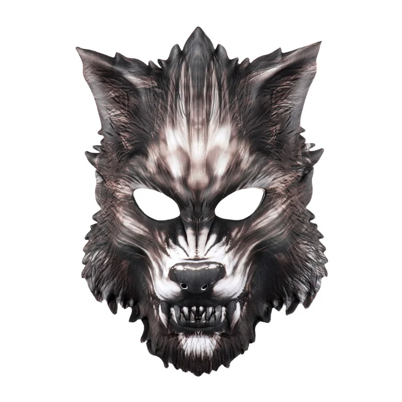 

Halloween Wolf Mask Half Face EVA Werewolf Scary for Party Props Movie Theme Costume Carnival