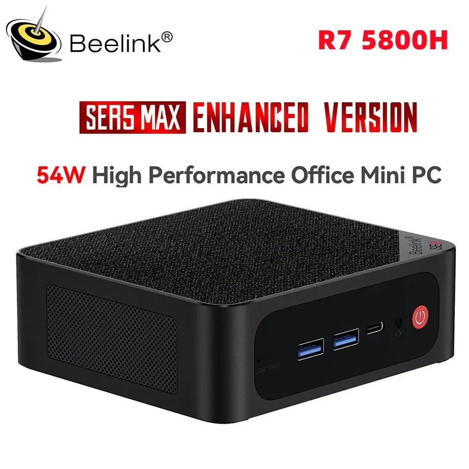 

Beelink SER5 MAX Mini PC Win11 Pro ,AMD Ryzen 7 5800H ,DDR4 32GB 500GB SSD, BT5.2 WIFI6 4K 60Hz 1000M ,Desktop Game Computer