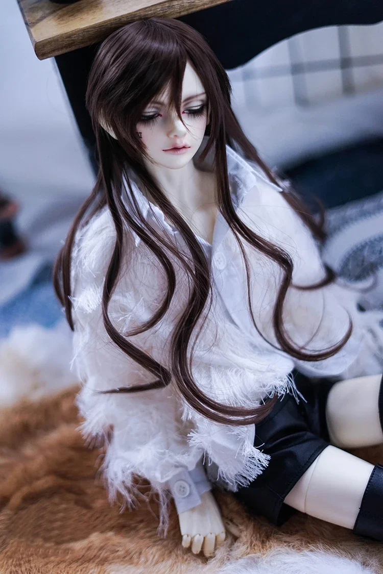 Рубашка для куклы BJD/SD 1/4 1/3 черная/белая