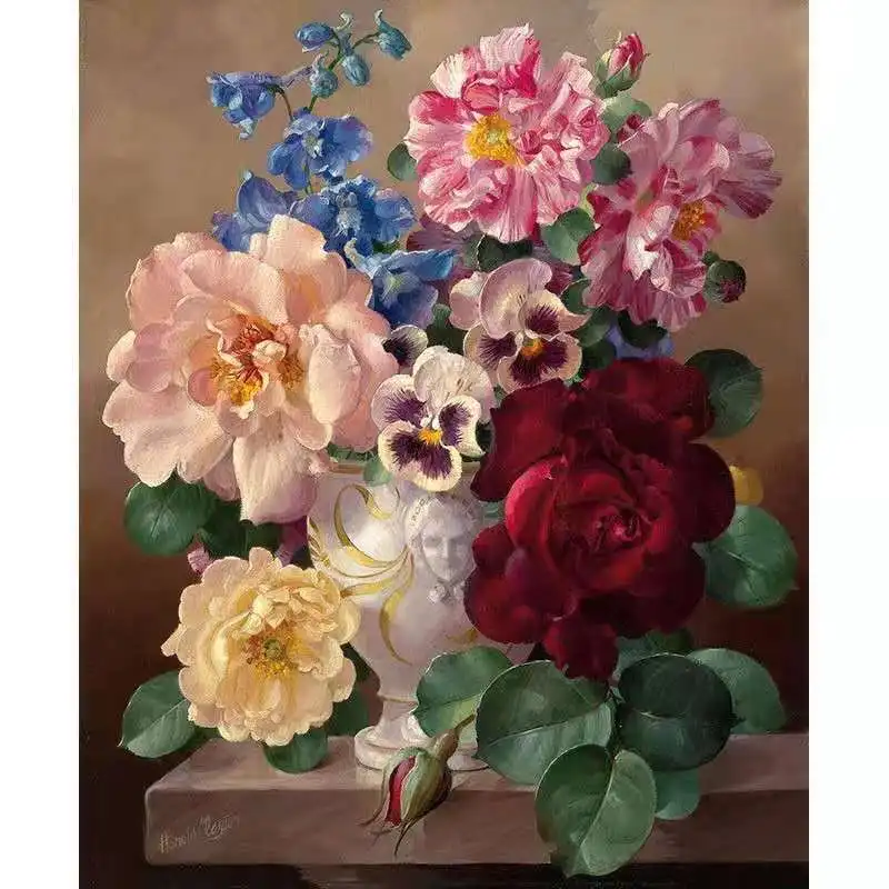 

Digital PaintingdiyHand-Painted Oil Painting Color Filling Landscape Flowers Chinese StyleinsBedroom Decorative Painting My Love
