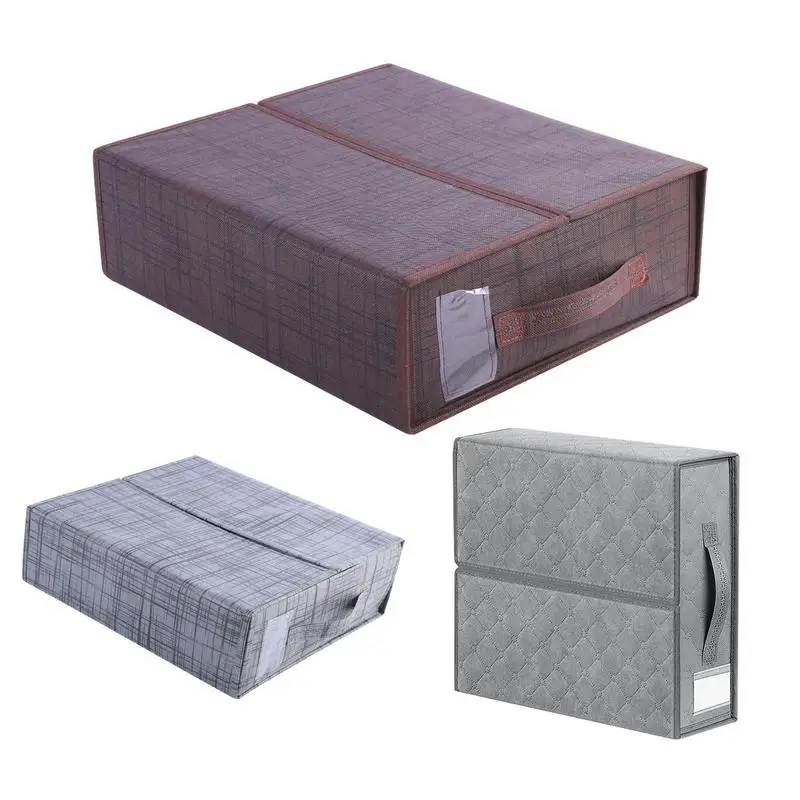 

Home Foldable Storage Bags Wardrobe Closet Organizer Box Large Capacity Pillow Quilt Blanket Sorting Bag Home Organizers