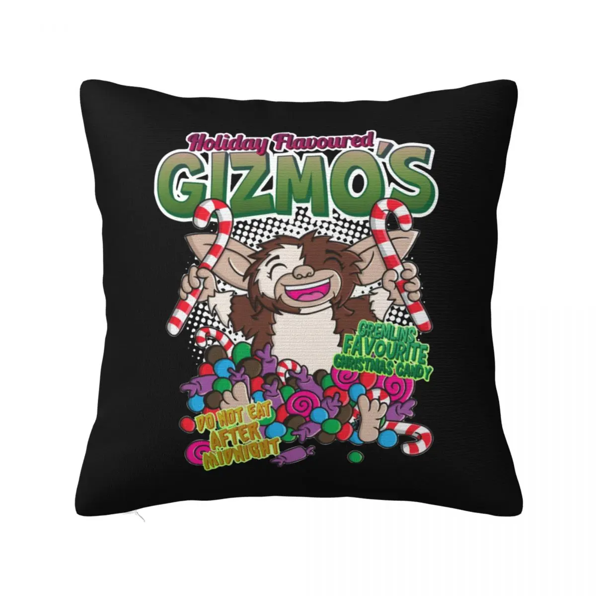 

Vintage Gremlins Christmas Pillowcase Printing Fabric Cushion Cover 1984 Movies Throw Pillow Case Cover Home Zippered 45*45cm