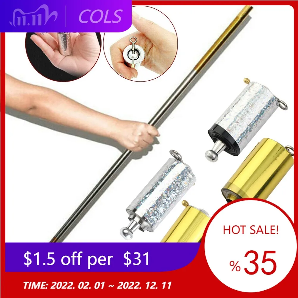 

1pcs 1.1/1.3/1.5m Portable Magical Pocket Staff Steel Metal Outdoor Flexible Wand For Martial Arts Show Prop High-bright Paint