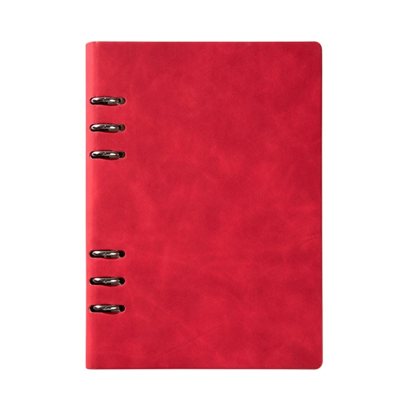 

Refillable Notebook PU Leather Cover 6 Rings Binder for Home Office School