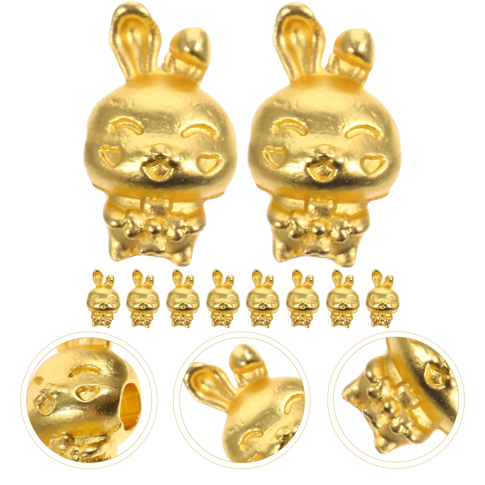 

Charms Rabbit Pendants Diy Jewelry Bracelet Charm Year Zodiac Making Chinese Pendant Bunny New Necklace Goldbeadslucky