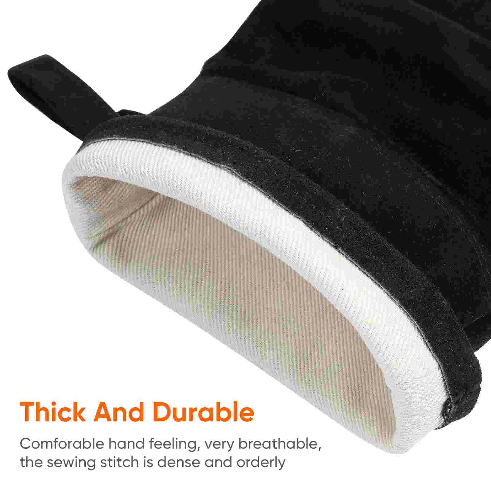 Черные перчатки для барбекю горящий древесный камин устойчивый к выпечке гриль