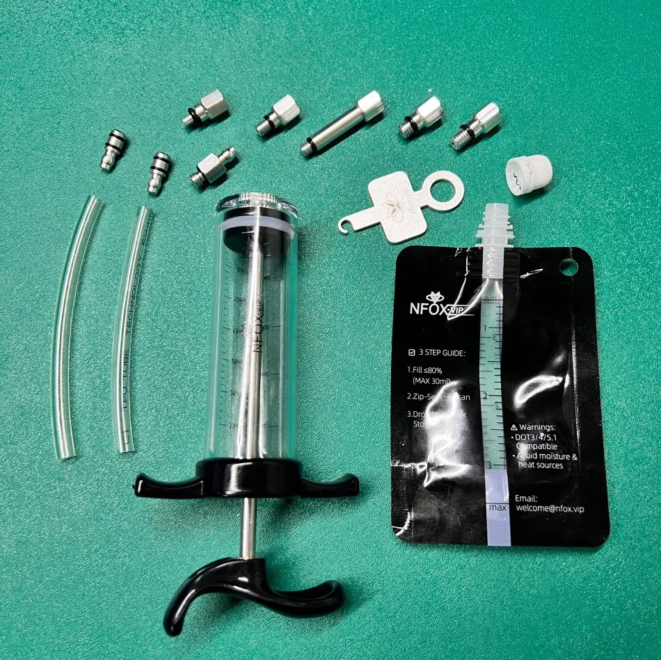 

Алюминиевый инструмент для замены масла NFOX, набор из 14 предметов, подходит для велосипедного электрического скутера, гидравлического тормоза, масла, диска, масляного тормоза, выхлопной трубы