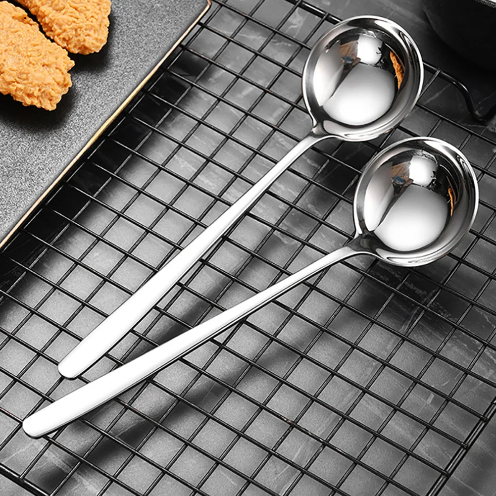 

Water Scoop Multi-use Long Soup Spoon Stainless Steel Water Ladle Home Mixing Soup Ladle