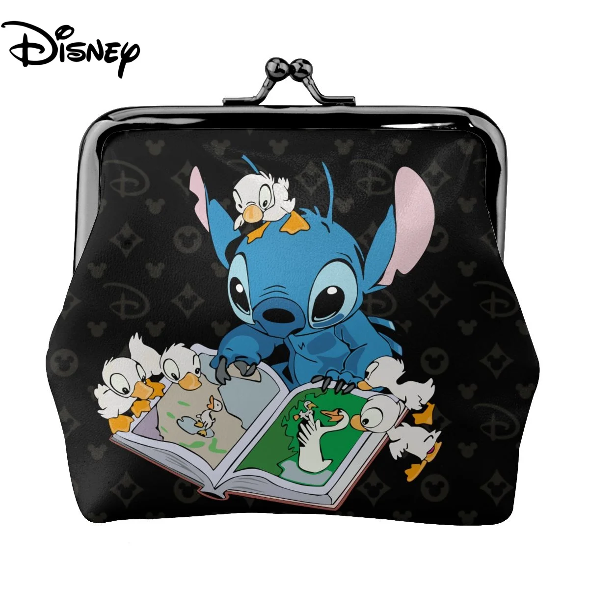 

2022 Disney Brand Women's Short PU Wallet Cartoon Stitch Coin Purses Pocket Female Girl Trend Card Holder Designer Clutch Bag