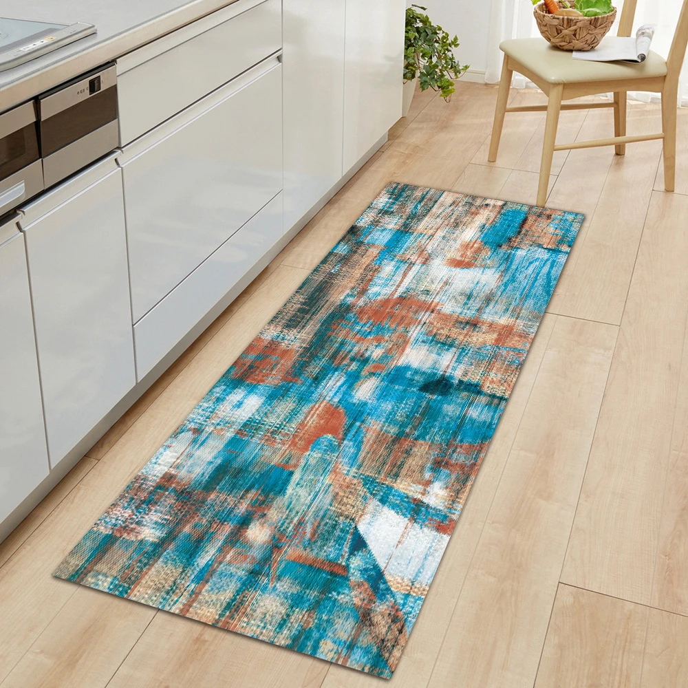 

Abstract Kitchen Floor Mat Home Entrance Carpet Decor Non-Slip Hallway Balcony Runners Rugs Living Room Carpet Bedroom Doormat