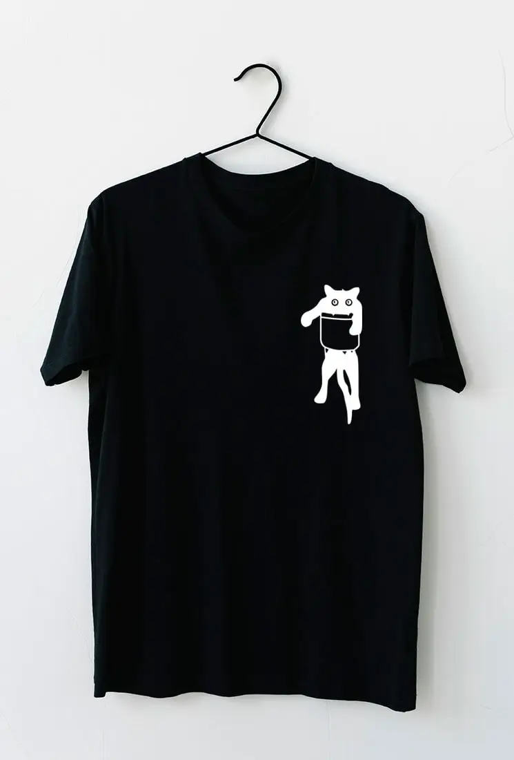 Забавный карманный Кот саркастический дизайн логотипа на животном любимом