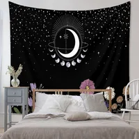 Nordic Style Starry Tapestry Room Decoration Cloth Hanging Moon Phase Pattern Home Decor Sofa Background Fabric Wall Painting