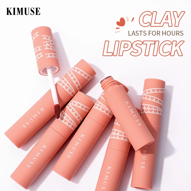 

Lasting Colored Lip Clay 6 Colors Waterproof Non-stick Lipgloss Soft Mist Lip Gloss Moisturizing Lips Makeup Lip Tint Mud