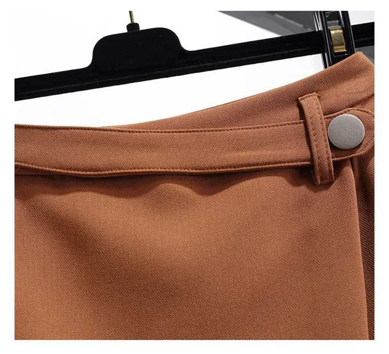 Summer Women Elegant Irregular Wide Leg Patchwork Shorts High Waist Casual Slim Cotton Oversized Solid Shorts Skirts For Female