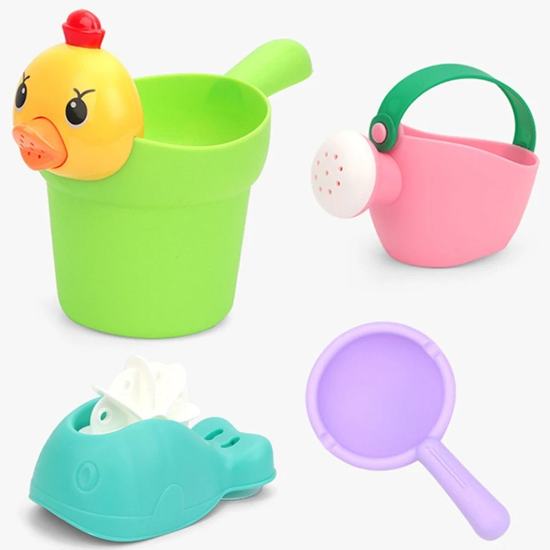 4PCS Waterwheel Toy Bathtub Playset BPA Free for Baby Boy Girl Suction Fixed N0HD